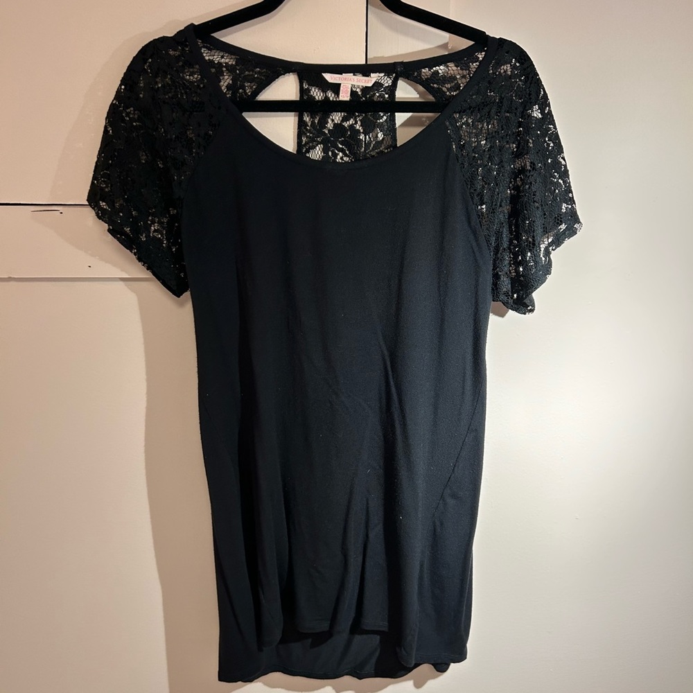 VS mini tshirt dress with lace open back